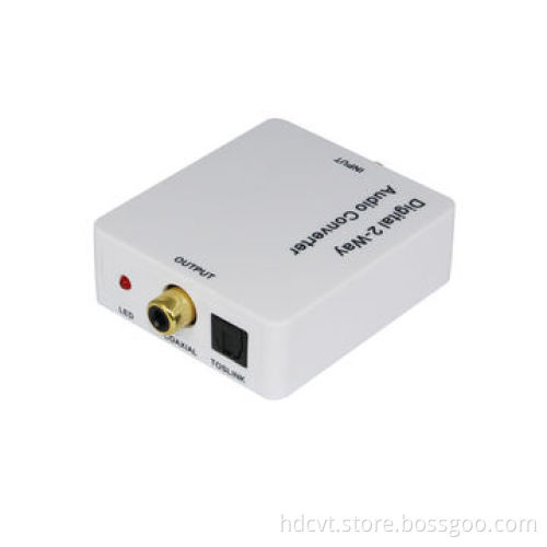 Digital 2-way Audio Converter, Coaxial to Toslink or Toslink to Coaxial